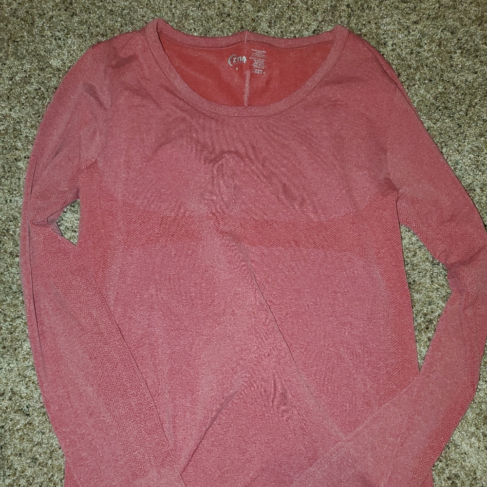 Zyia Active Red Heater Performance Long Sleeve T